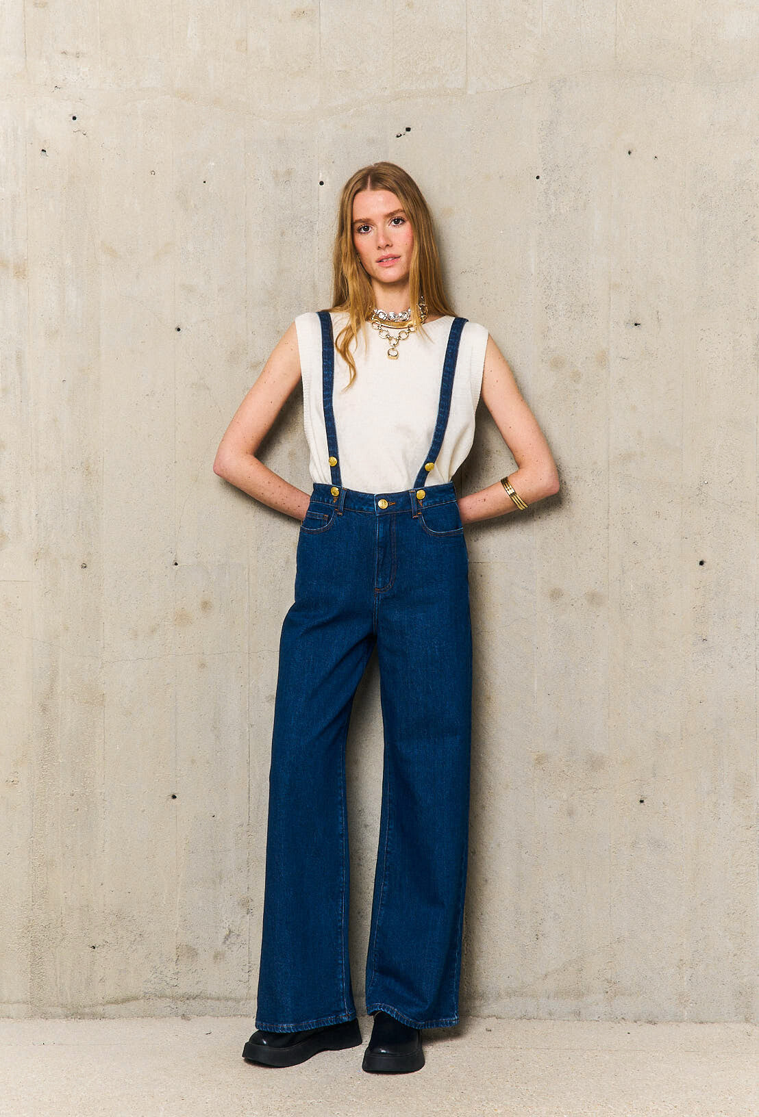 PANTALON BRETELLES MOIRA