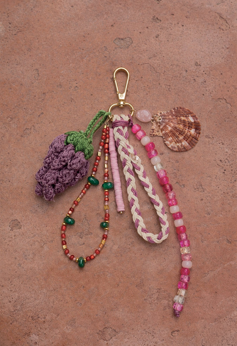 PORTE CLEFS CHARM RAISIN