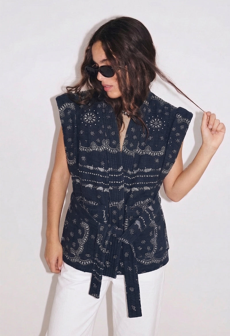 VESTE BANDANA NAVY