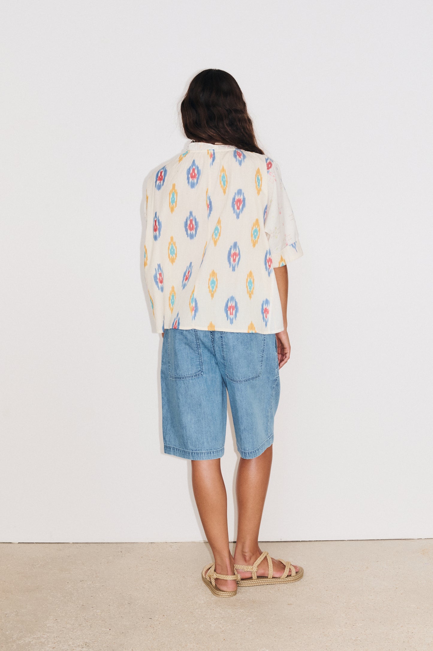 Dos chemise Kaia femme en coton écru coupe fluide