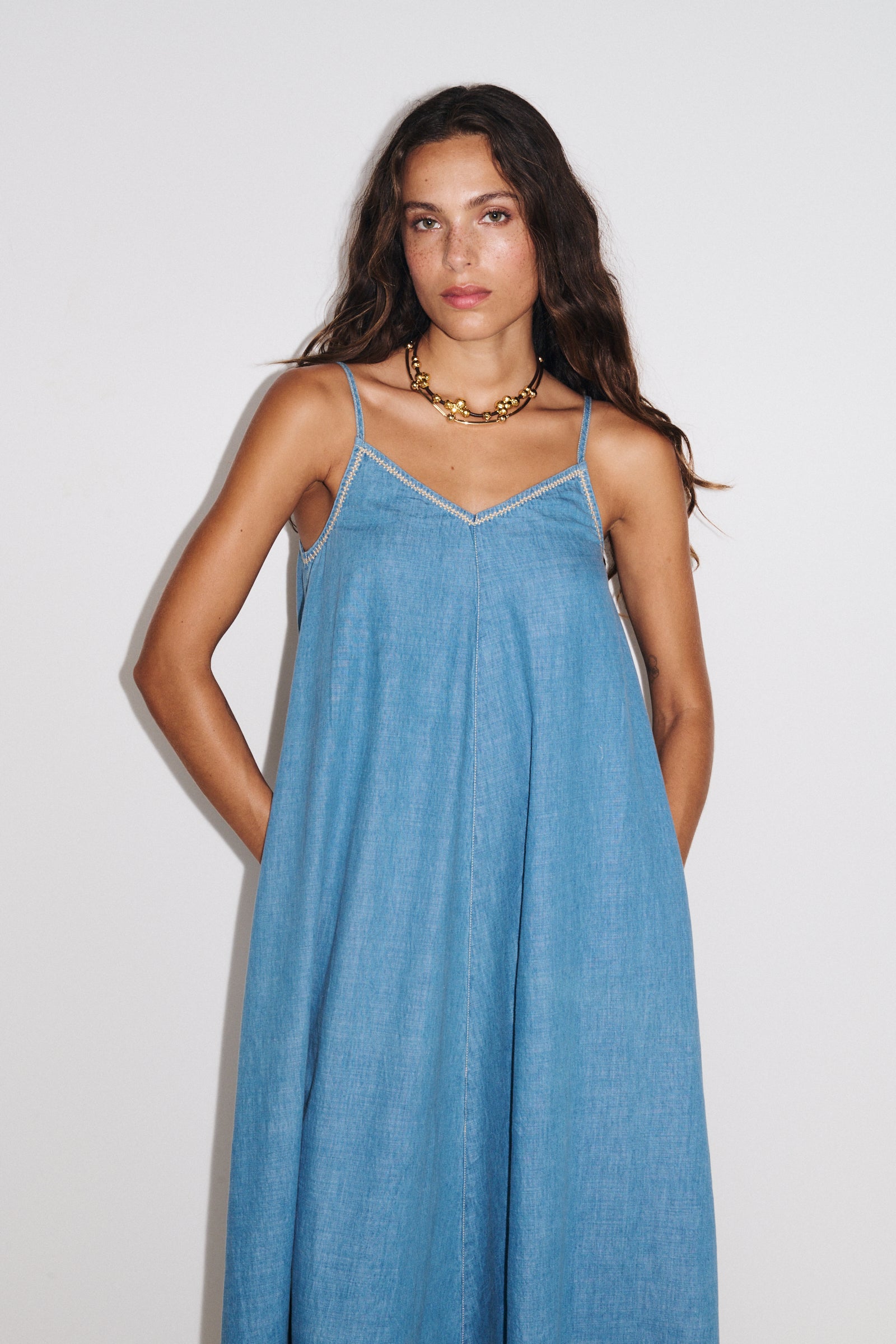 Robe estivale Stella Forest avec bretelles réglables et coupe fluide
